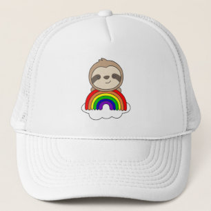 Sloth Rainbow Cute Animals For Kids Colourful Trucker Hat