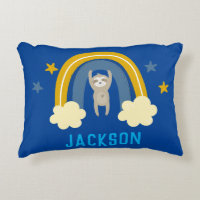 Sloth Rainbow Navy Blue Personalise Name