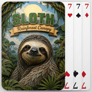 Sloth Rainforest Canopy POPCUT Playing Cards