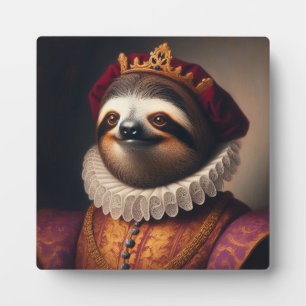 Sloth Renaissance King Plaque