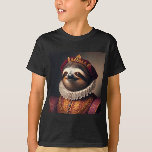 Sloth Renaissance King T-Shirt (Front)