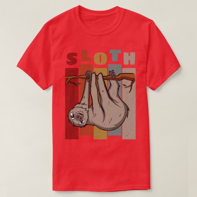 Sloth Retro T-Shirt (Design Front)