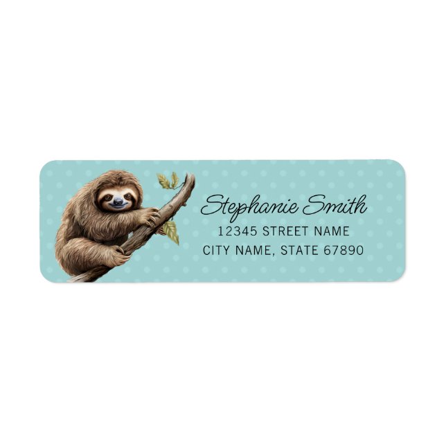 Sloth Return Address Labels (Front)