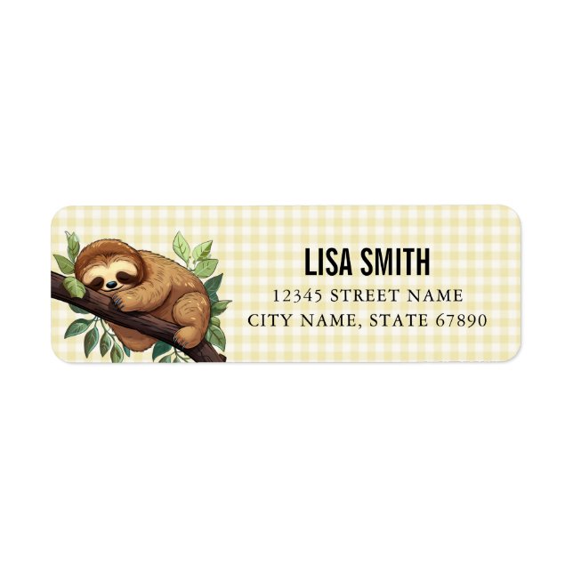 Sloth Return Address Labels (Front)