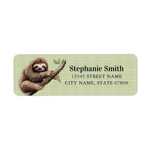 Sloth Return Address Labels (Front)