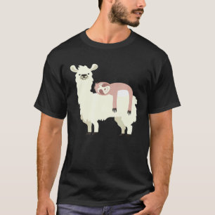 Sloth riding a Llama for men women adults boy girl T-Shirt