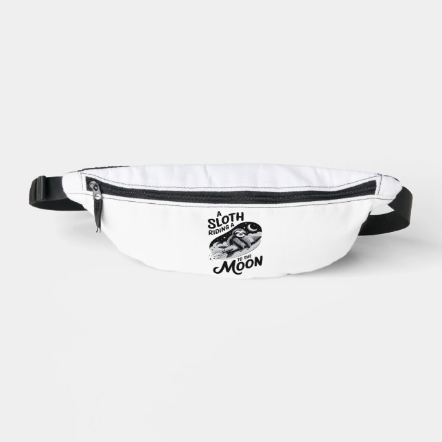 Sloth Riding a Rocket to the Moon Bum Bags (Front)