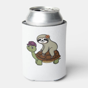 Sloth riding a turtle Classic T-Shirt Can Cooler