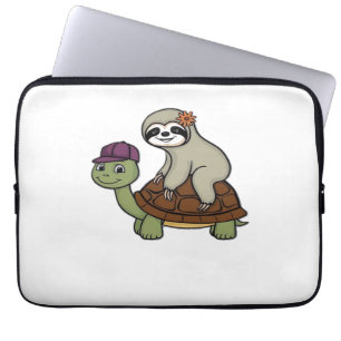 Sloth riding a turtle Classic T-Shirt Laptop Sleeve