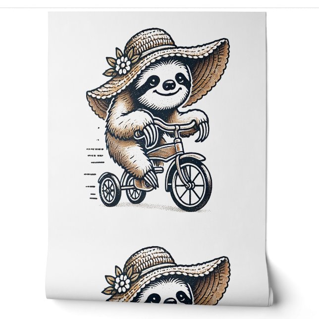 Sloth Riding Bike Wallpaper (Unrolling)