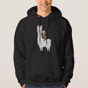 Sloth Riding Llama Cute Animal For Kids Adult Hoodie
