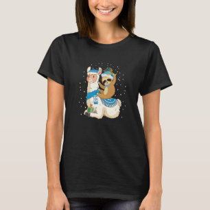 Sloth Riding LLama Happy Hanukkah Channukah Boys G T-Shirt