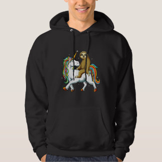 Sloth Riding Unicorn Funny Magical Cute Pet Hoodie