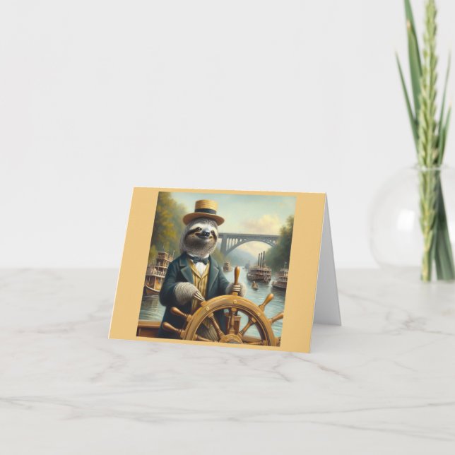 Sloth Riverboat Captain Card (Front)