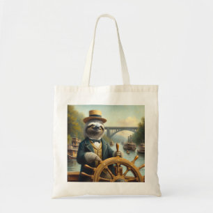 Sloth Riverboat Captain Tote Bag