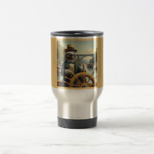 Sloth Riverboat Captain Travel Mug