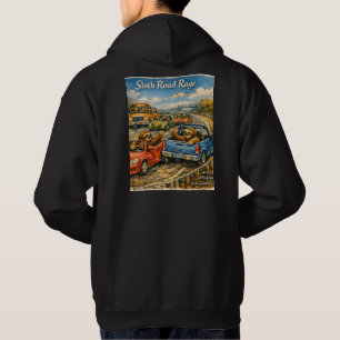 Sloth Road Rage – Rockwell‑Inspired Watercolor Car Hoodie