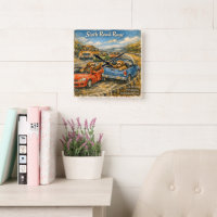 Sloth Road Rage – Rockwell‑Inspired Watercolor Car