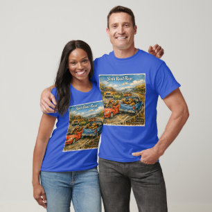 Sloth Road Rage – Rockwell‑Inspired Watercolor Car T-Shirt
