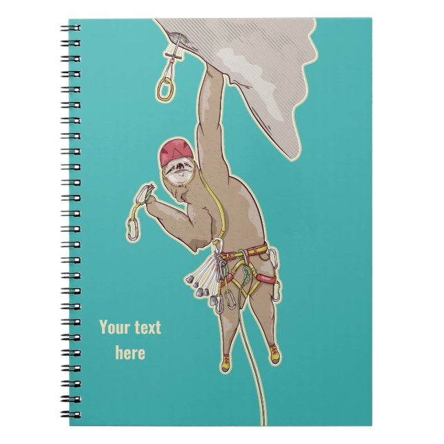 Sloth Rock Climber Trad gear Notebook (Front)
