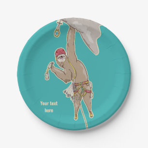 Sloth Rock Climber Trad gear Paper Plate