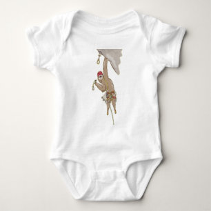 Sloth rock climbing baby bodysuit