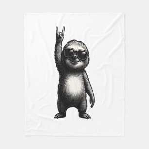 Sloth Rocking Dance Fleece Blanket