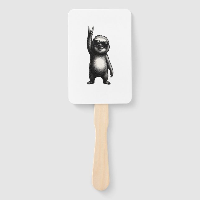 Sloth Rocking Dance Hand Fan (Front)
