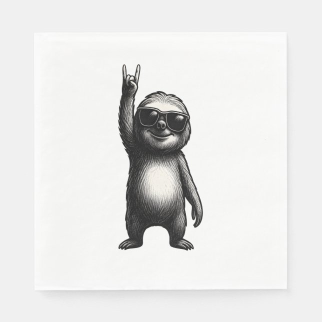 Sloth Rocking Dance Napkin (Front)
