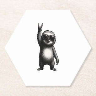 Sloth Rocking Dance Paper Coaster