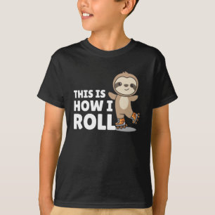 Sloth Roller Skates Funny Animals Roller Skate T-Shirt