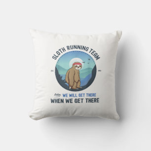 Sloth Running Shirt T-Shirt Cushion