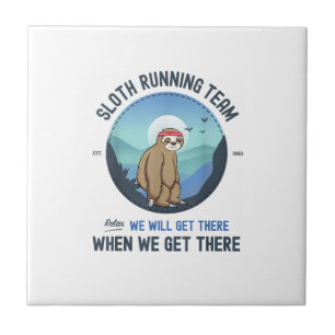 Sloth Running Shirt T-Shirt Tile