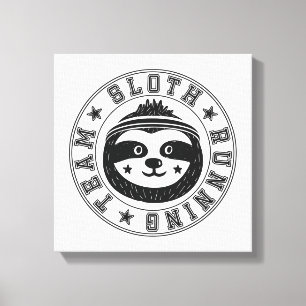 Sloth Running Team Canvas Print