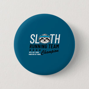 Sloth Running Team Chamon 6 Cm Round Badge