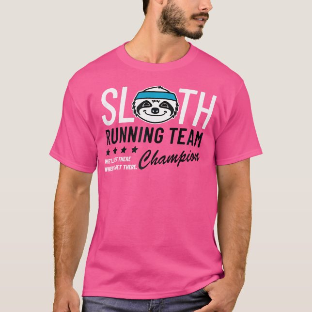 Sloth Running Team Champion T-Shirt (Front)