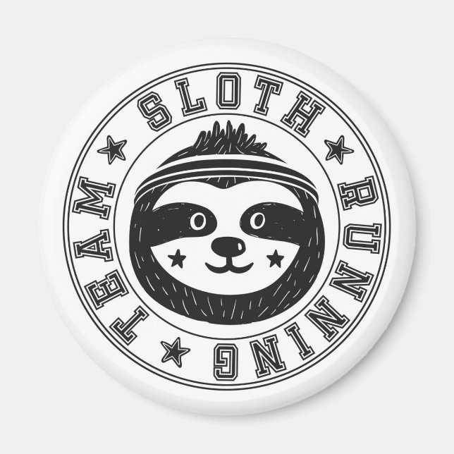 Sloth Running Team Magnet (Front)