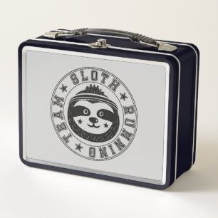Sloth Running Team Metal Lunch Box