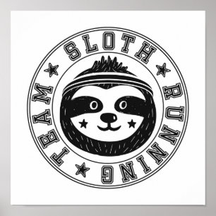 Sloth Running Team Poster