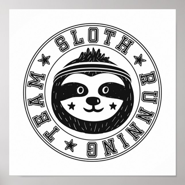 Sloth Running Team Poster (Front)