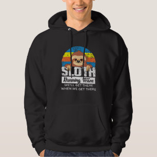 Sloth Running Team Runner Running Workout Hoodie