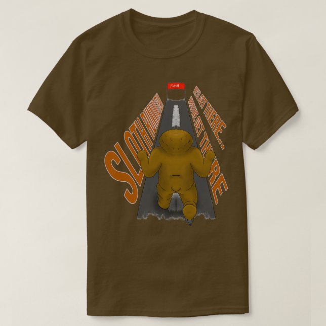 Sloth Running Team Wex27ll Get There When We Get T T-Shirt (Design Front)
