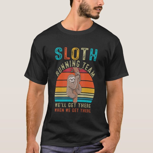 Sloth Running Team Workout T-Shirt (Front)