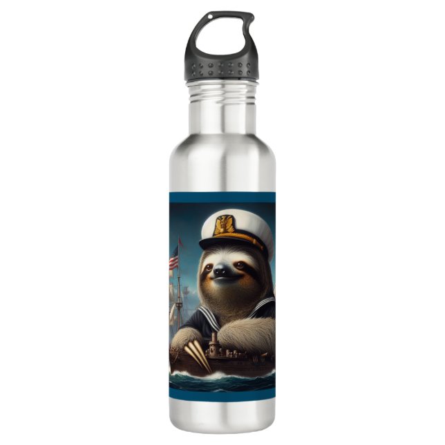 Sloth Sailor 710 Ml Water Bottle (Front)