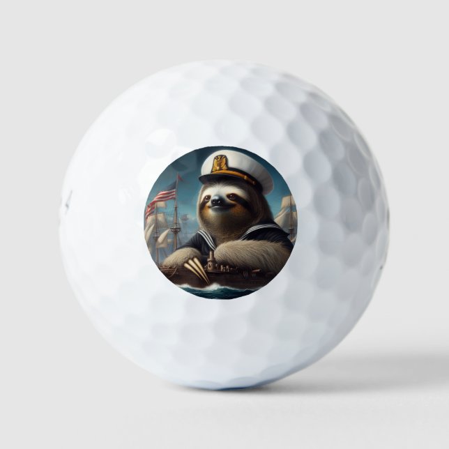 Sloth Sailor Golf Balls (Front)