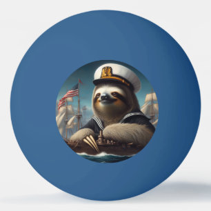 Sloth Sailor Ping Pong Ball