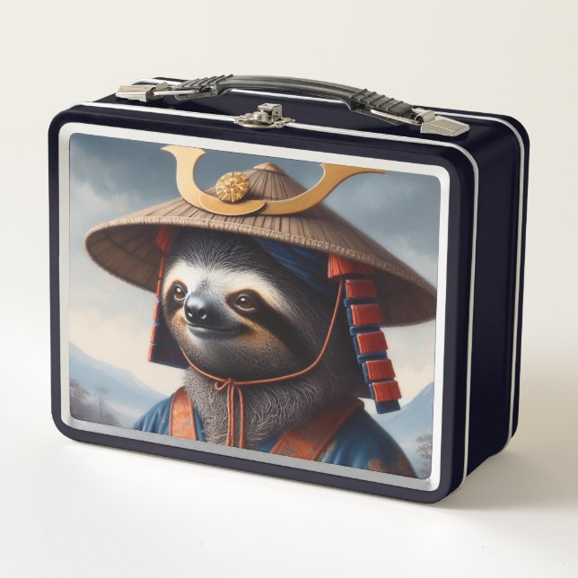 Sloth Samurai Metal Lunch Box (Front)