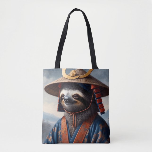 Sloth Samurai Tote Bag (Front)