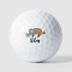 Sloth Says Relax Golf Balls