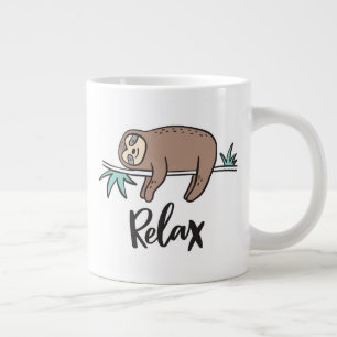 Sloth Says Relax Large Coffee Mug
